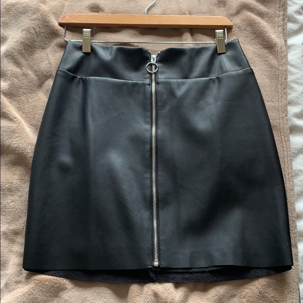 Express faux leather mini skirt